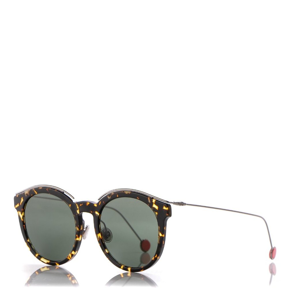 Dior Blossom Women's Spotted Havana Oversize Round Sunglasses 00M7 85 - Italy